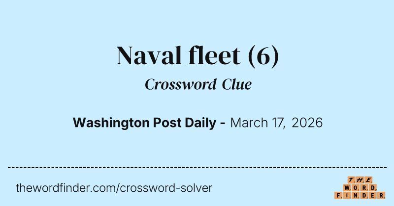 Naval fleet crossword clue image