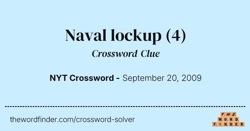 Naval lockup crossword clue image