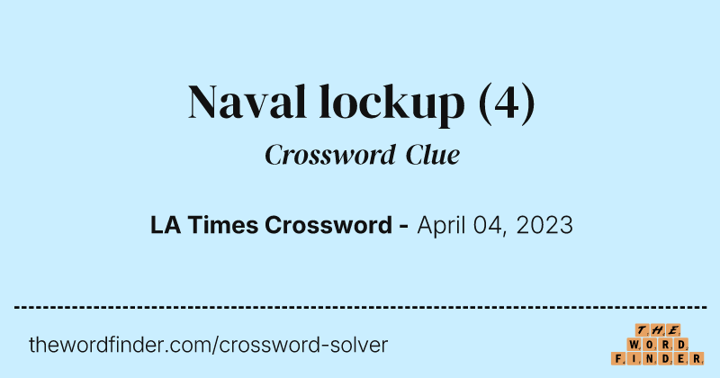 Naval lockup crossword clue image