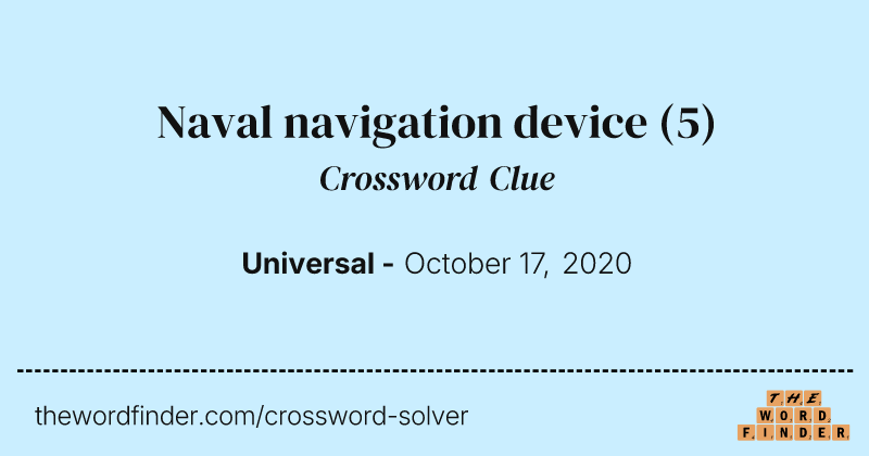Naval navigation device crossword clue image