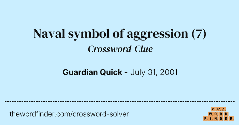 Naval symbol of aggression crossword clue image