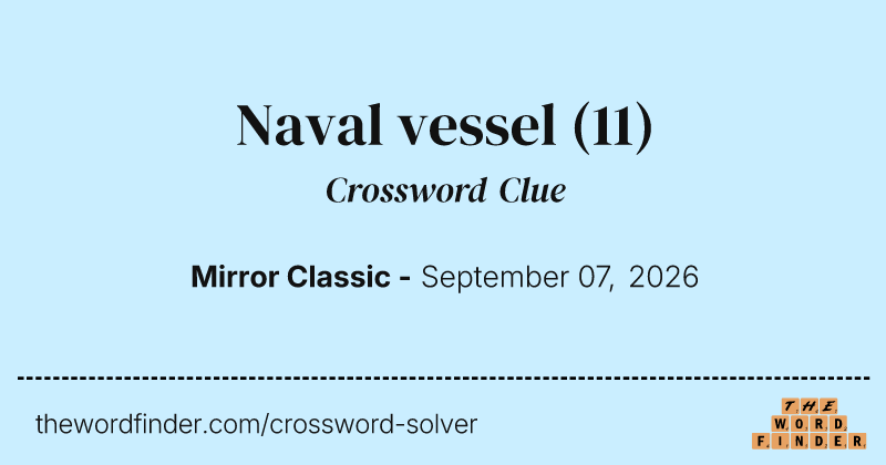 Naval vessel crossword clue image