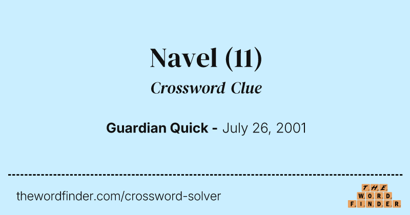 Navel crossword clue image