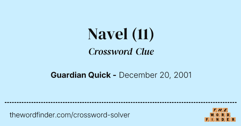 Navel crossword clue image