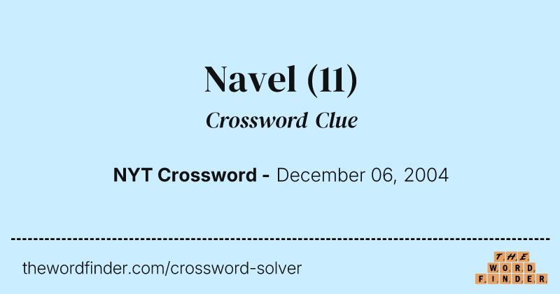 Navel crossword clue image