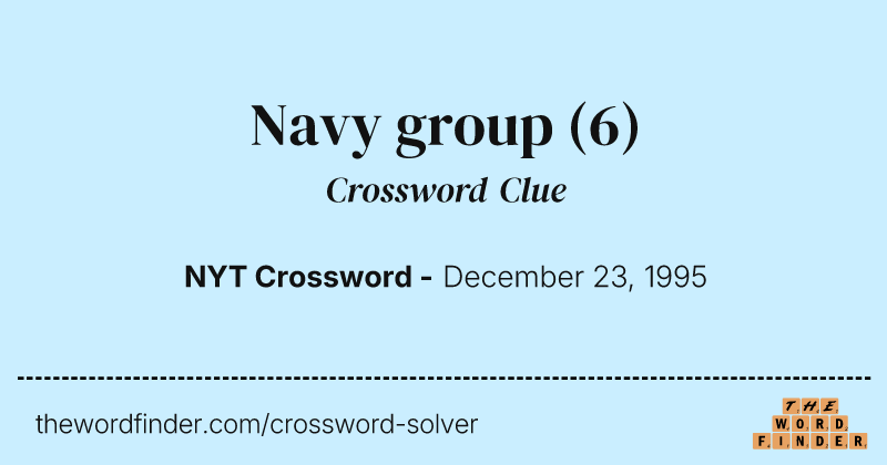 Navy group crossword clue image
