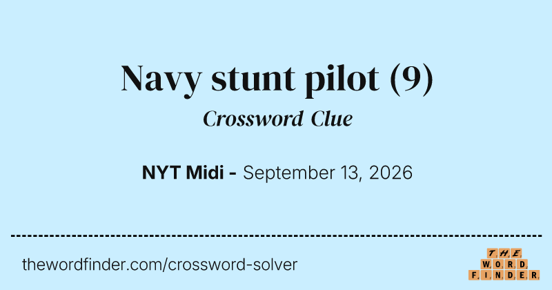 Navy stunt pilot crossword clue image