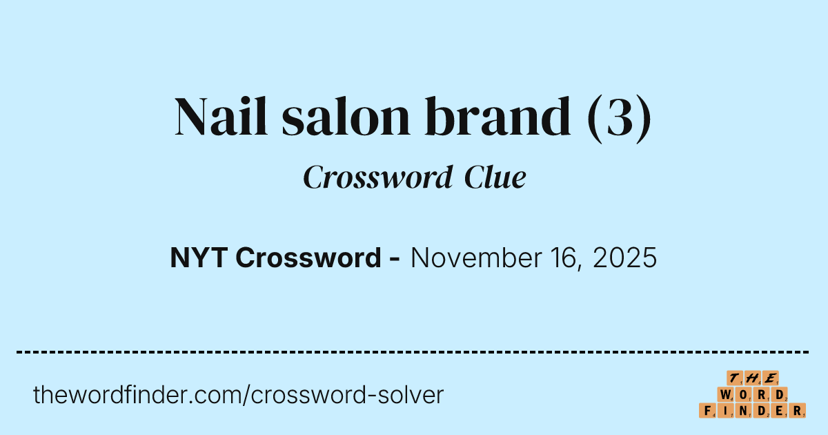 NAIL SALON BRAND PUZZLE ANSWERS AND TIPS
