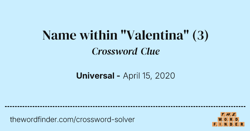 Name within "Valentina" crossword clue image