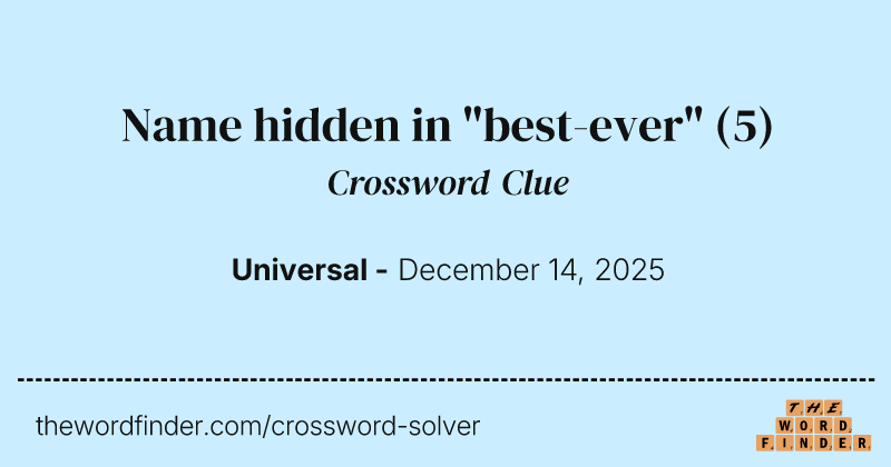 Name hidden in "best-ever" crossword clue image