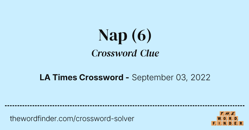 Nap crossword clue image