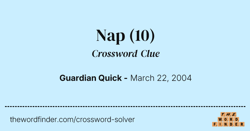 Nap crossword clue image
