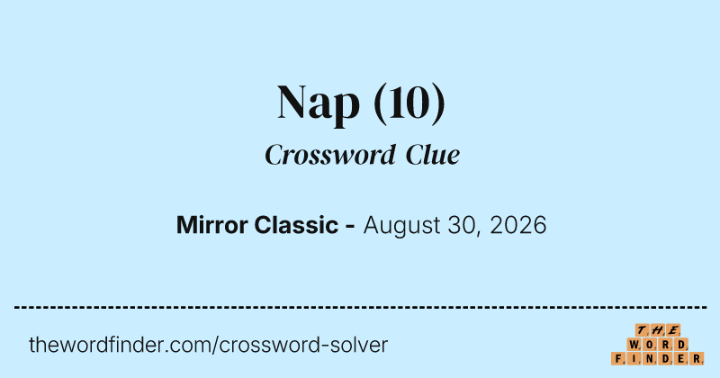 Nap crossword clue image