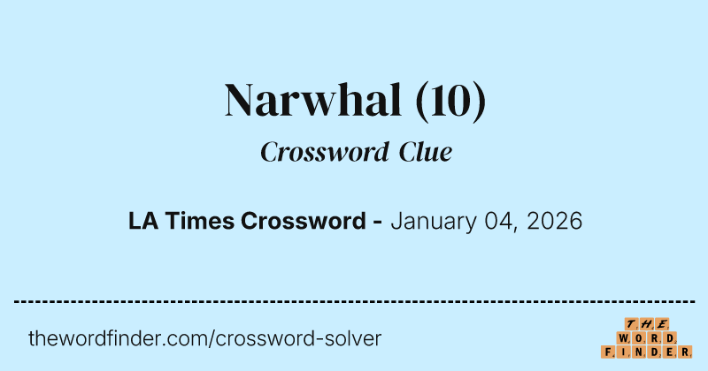 Narwhal crossword clue image