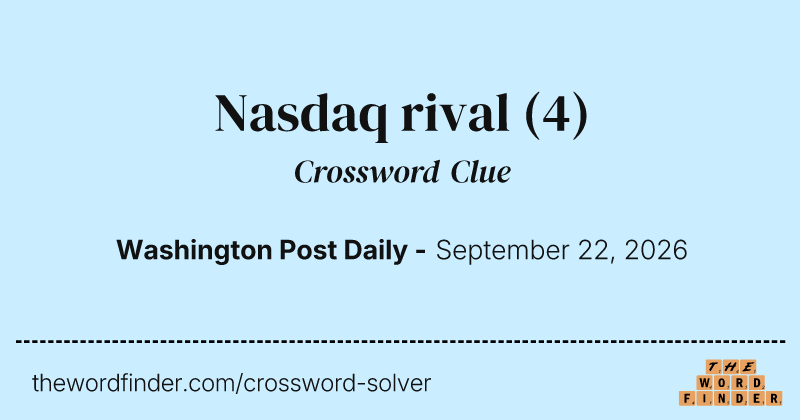 Nasdaq rival crossword clue image