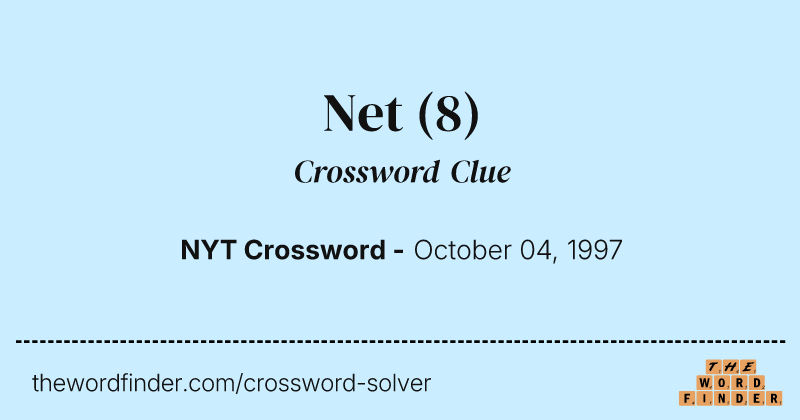 Net crossword clue image