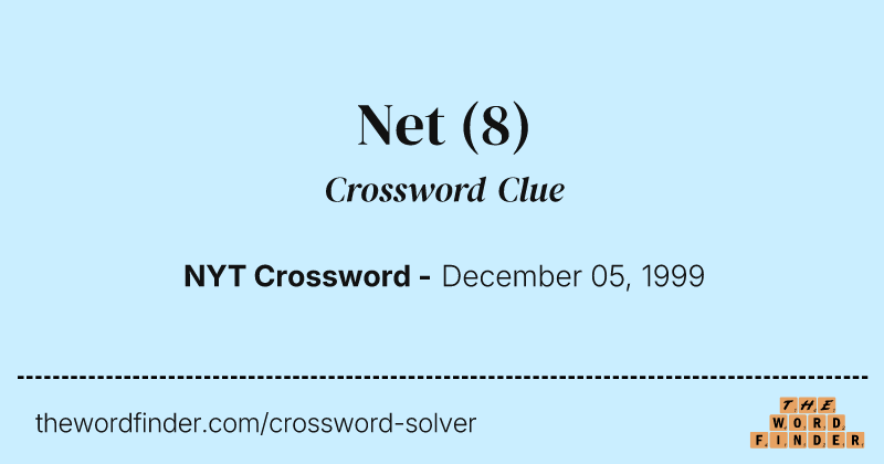 Net crossword clue image