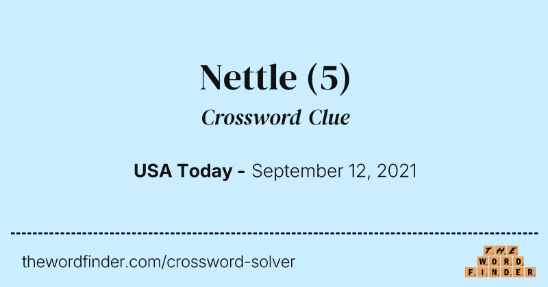 Nettle crossword clue image
