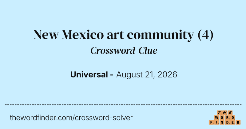 New Mexico art community crossword clue image
