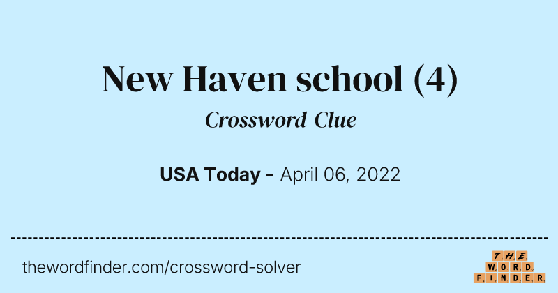 New Haven school crossword clue image