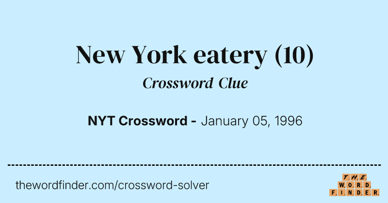 New York eatery crossword clue image
