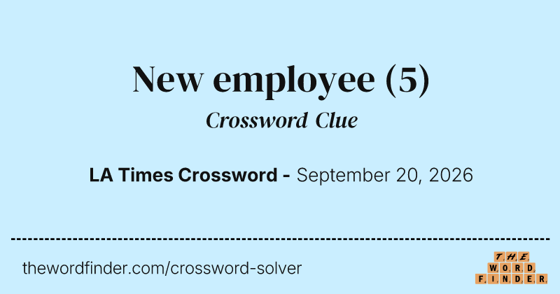 New employee crossword clue image