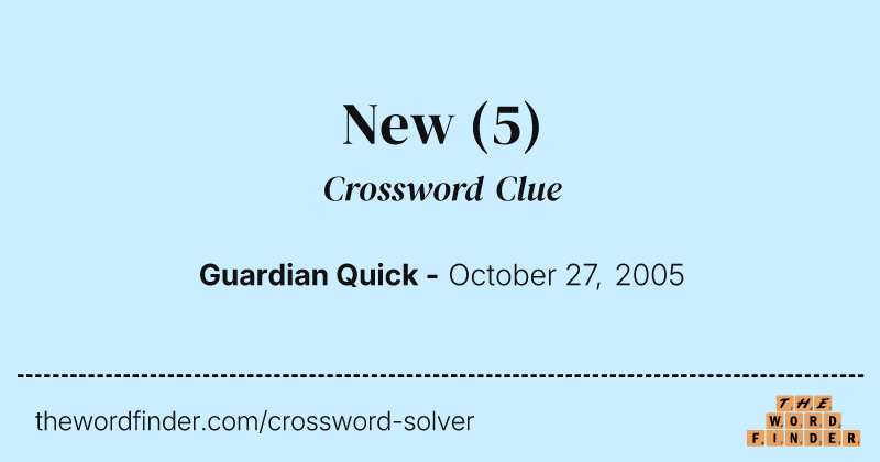 New crossword clue image