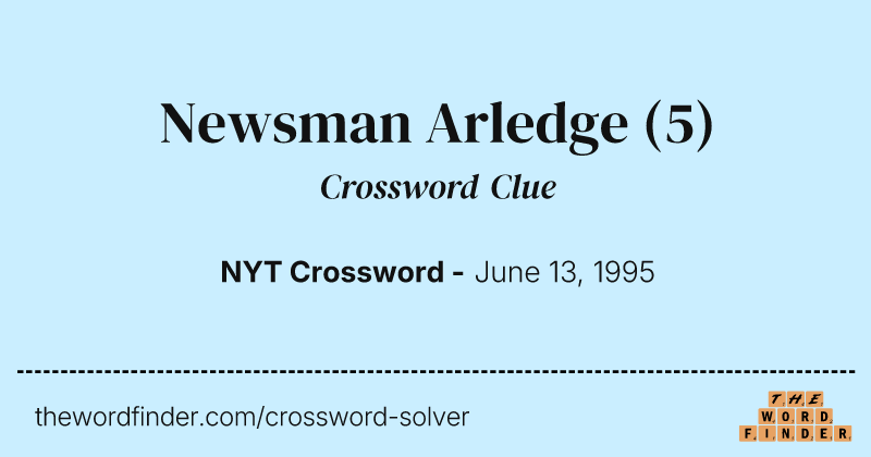 Newsman Arledge crossword clue image