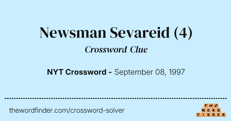 Newsman Sevareid crossword clue image