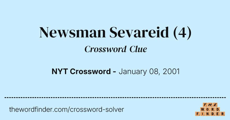 Newsman Sevareid crossword clue image