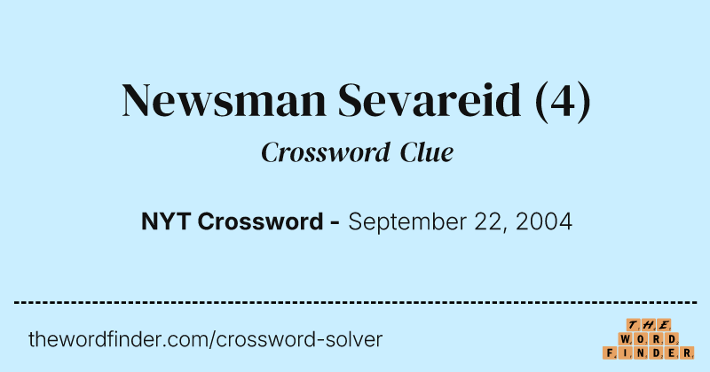 Newsman Sevareid crossword clue image
