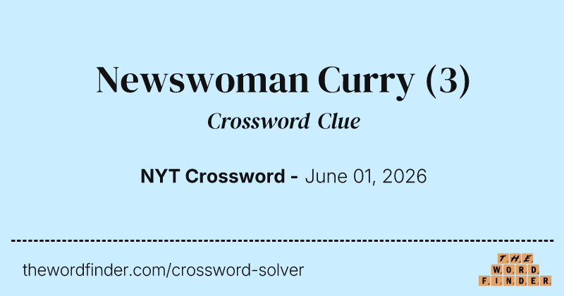 Newswoman Curry crossword clue image