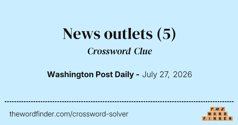 News outlets crossword clue image