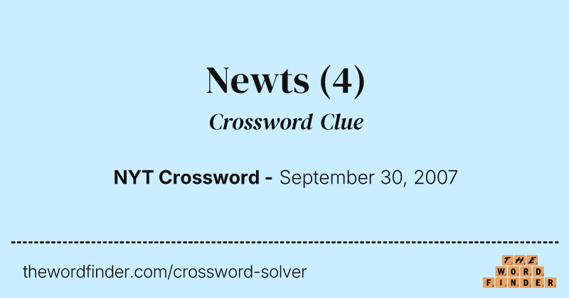 Newts crossword clue image