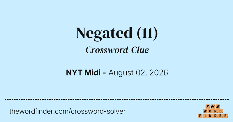 Negated crossword clue image