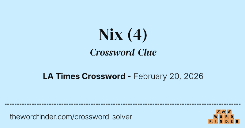 Nix crossword clue image