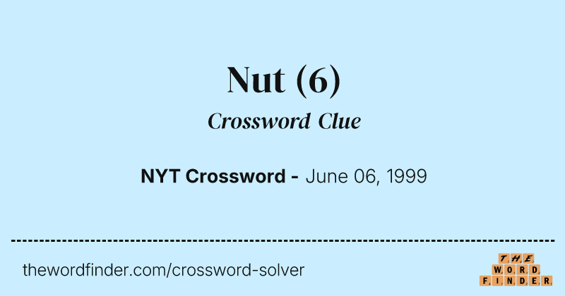 Nut crossword clue image