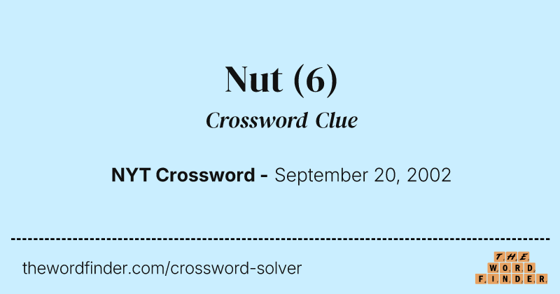 Nut crossword clue image