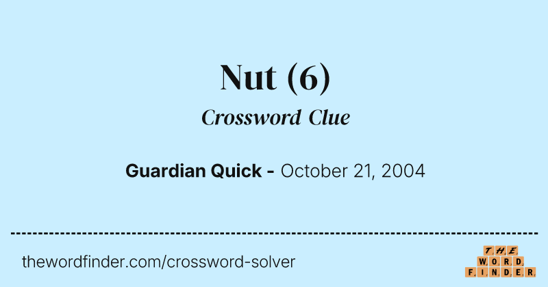 Nut crossword clue image