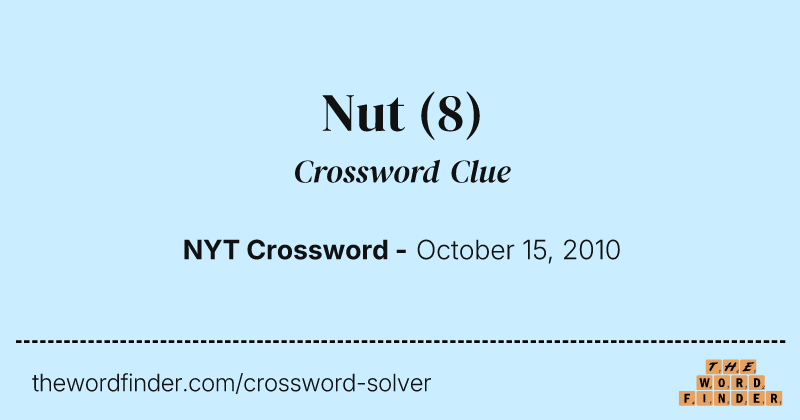 Nut crossword clue image