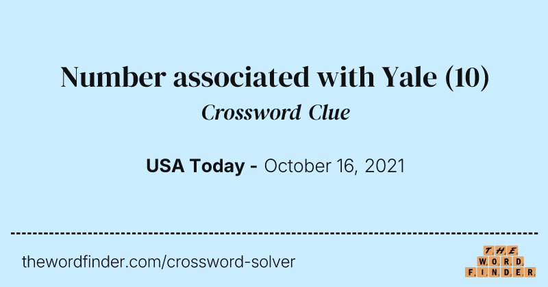 Number associated with Yale crossword clue image