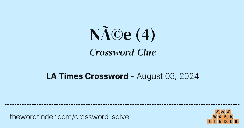 Née crossword clue image