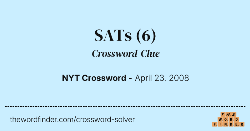 SATs crossword clue image
