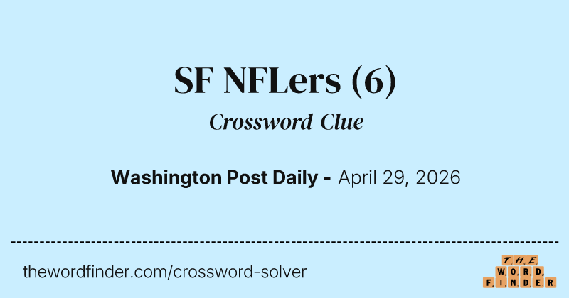 SF NFLers crossword clue image