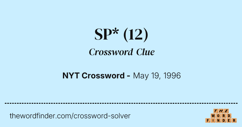 SP* crossword clue image