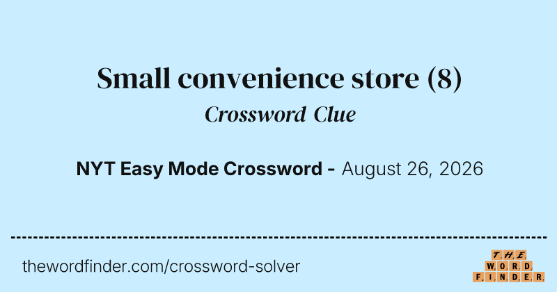 Small convenience store crossword clue image