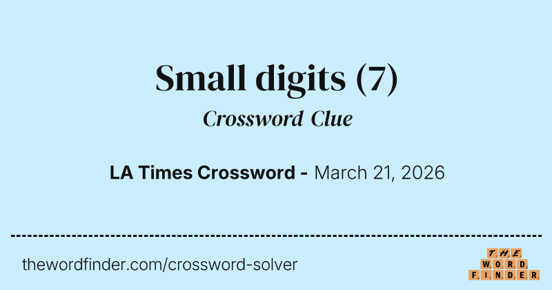 Small digits crossword clue image