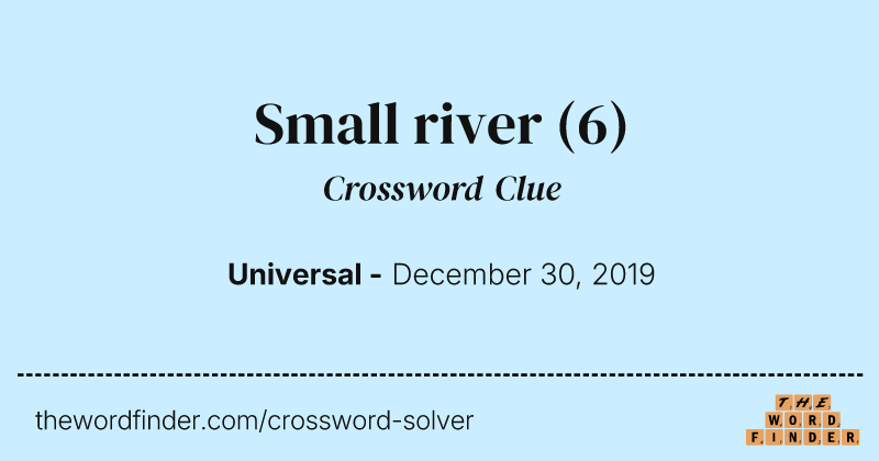 Small river crossword clue image