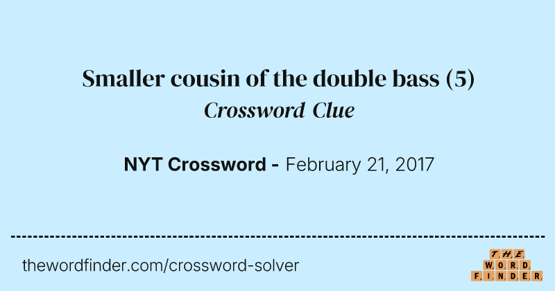 Smaller cousin of the double bass crossword clue image