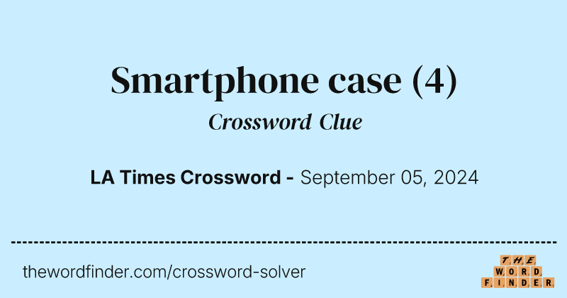 Smartphone case crossword clue image